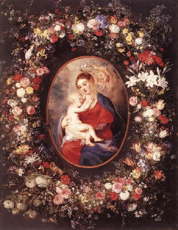 RUBENS, Pieter Pauwel The Virgin and Child in a Garland of Flower Sweden oil painting art